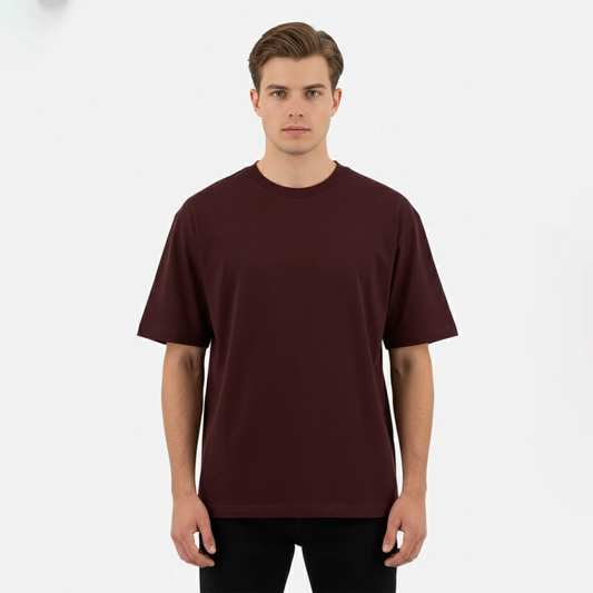 Essential Solid Color Tee: Maroon