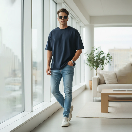 Essential Solid Color Tee: Navy