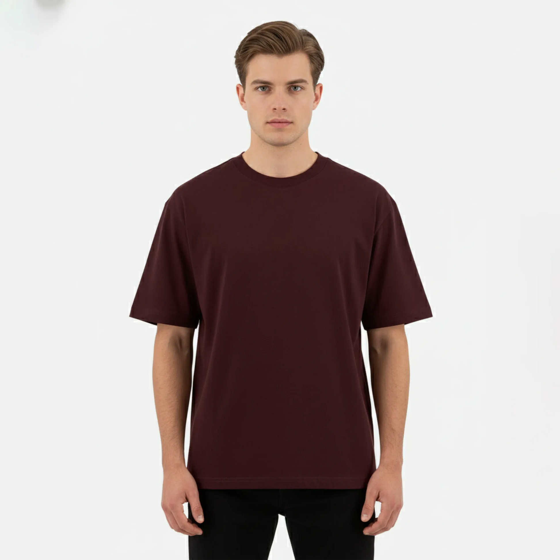 Essential Solid Color Tee: Maroon