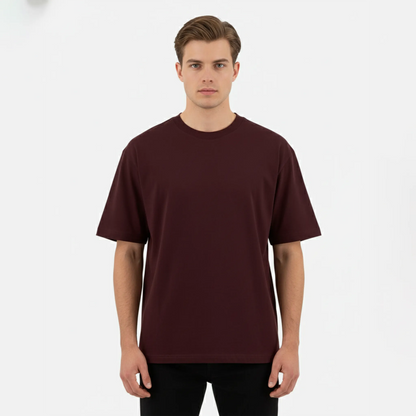 Essential Solid Color Tee: Maroon
