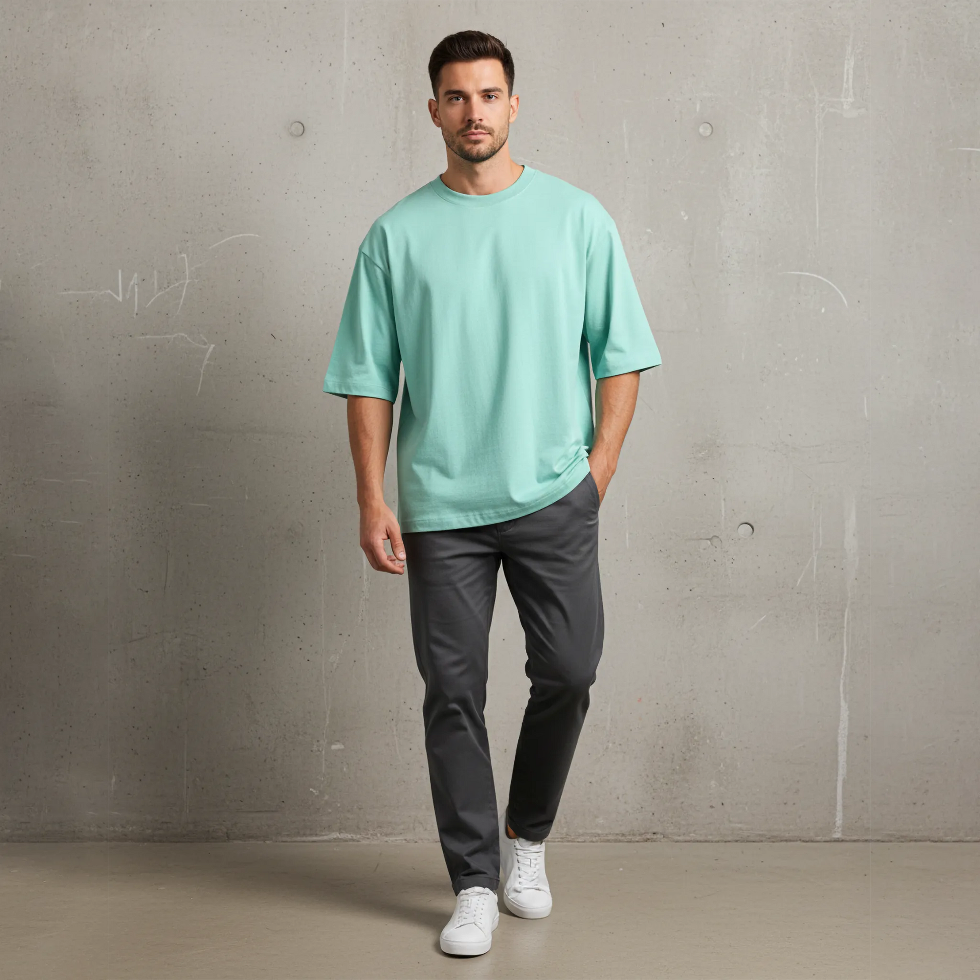 Essential Solid Color Tee: Mint