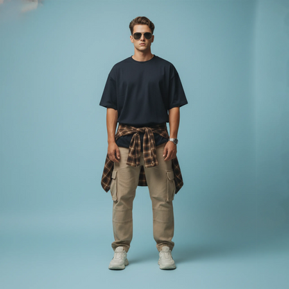 Essential Solid Color Tee: Navy