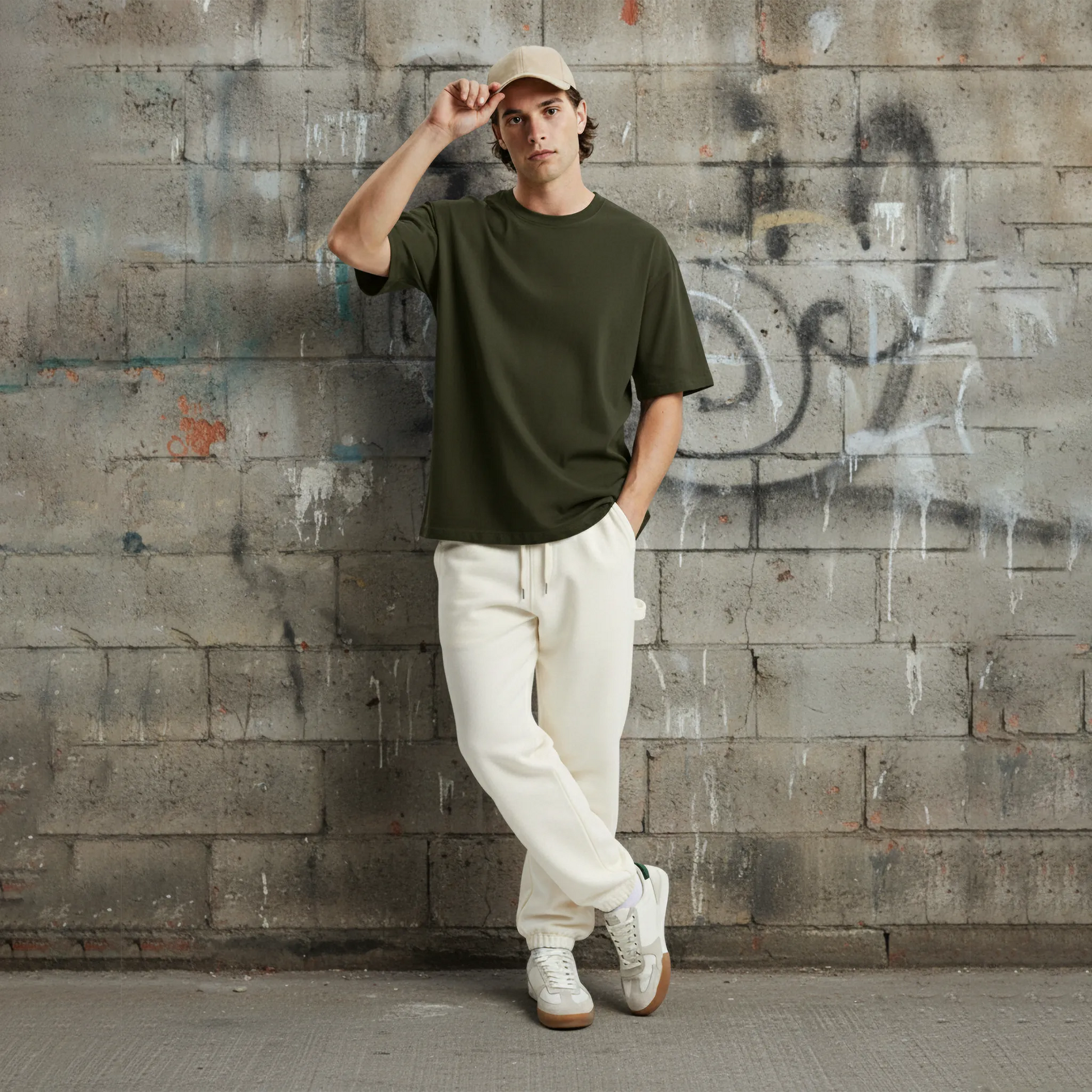 Essential Solid Color Tee: Olive