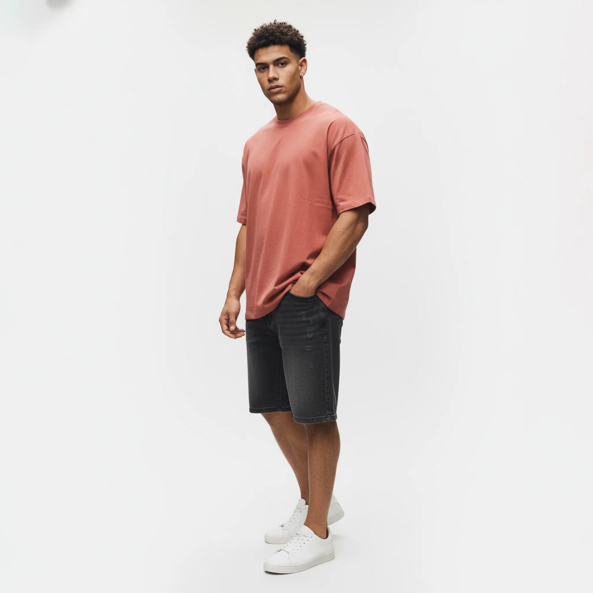 Essential Solid Color Tee: Coral