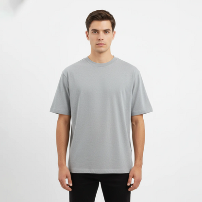 Essential Solid Color Tee: Silver Frost