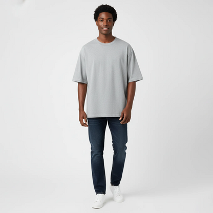 Essential Solid Color Tee: Silver Frost