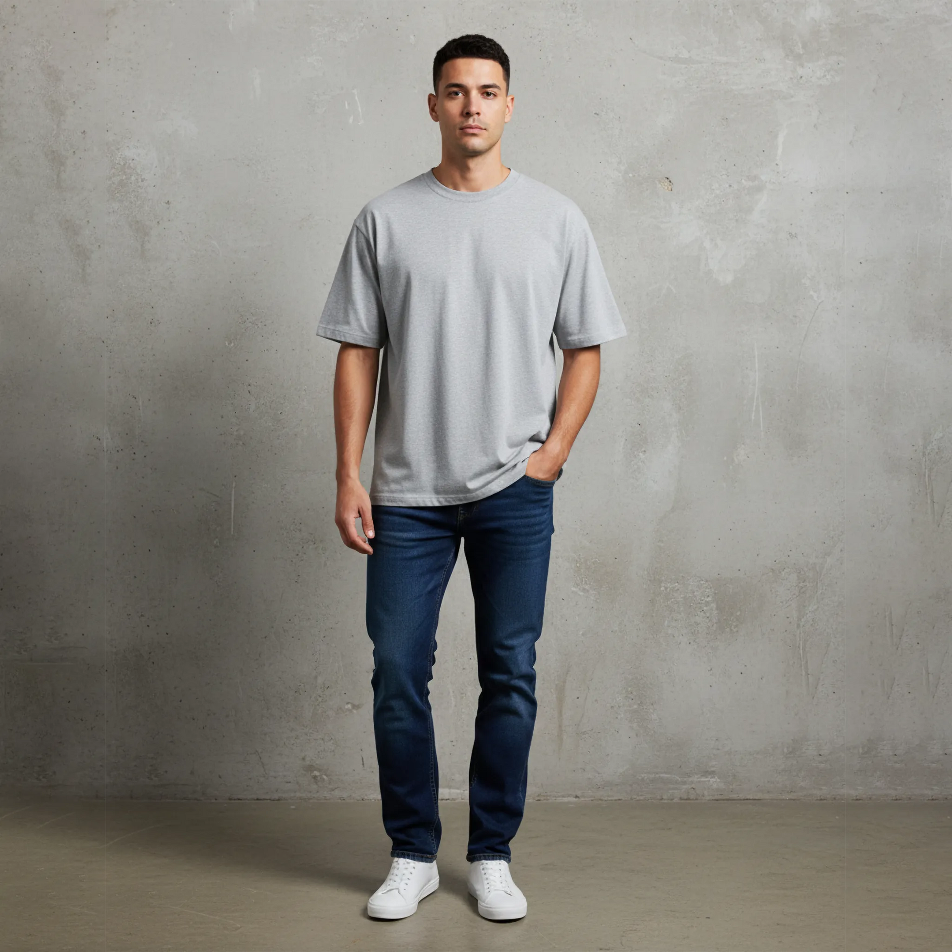 Essential Solid Color Tee: Silver Frost