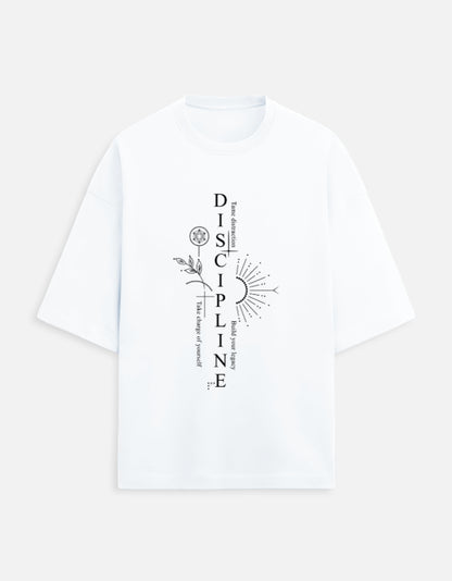 Discipline – Minimal Motivational Typography Graphic T-Shirt Menswear