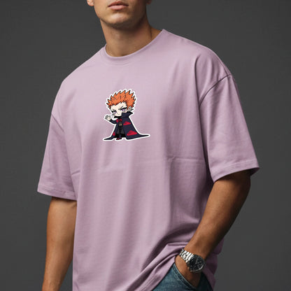 Chibi Reaper – Dark Hooded Anime Villain Oversized T-Shirt Mens Wear