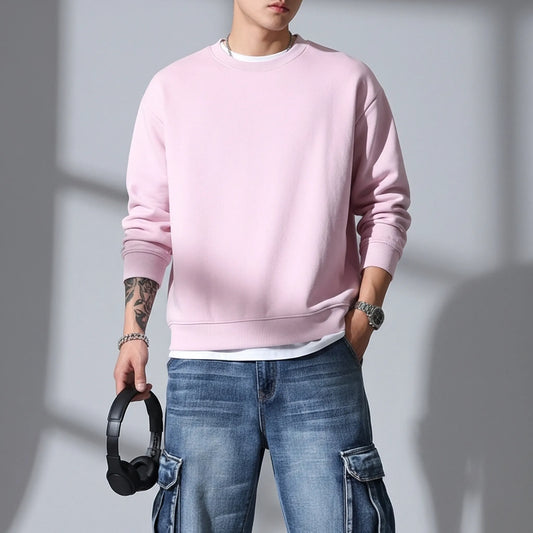 Oversized Core Sweatshirt - Pink-Mens Oversized Sweatshirt