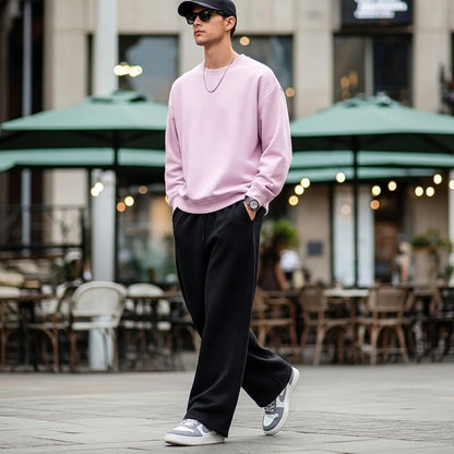 Oversized Core Sweatshirt - Pink-Mens Oversized Sweatshirt