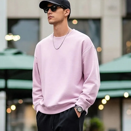 Oversized Core Sweatshirt - Pink-Mens Oversized Sweatshirt