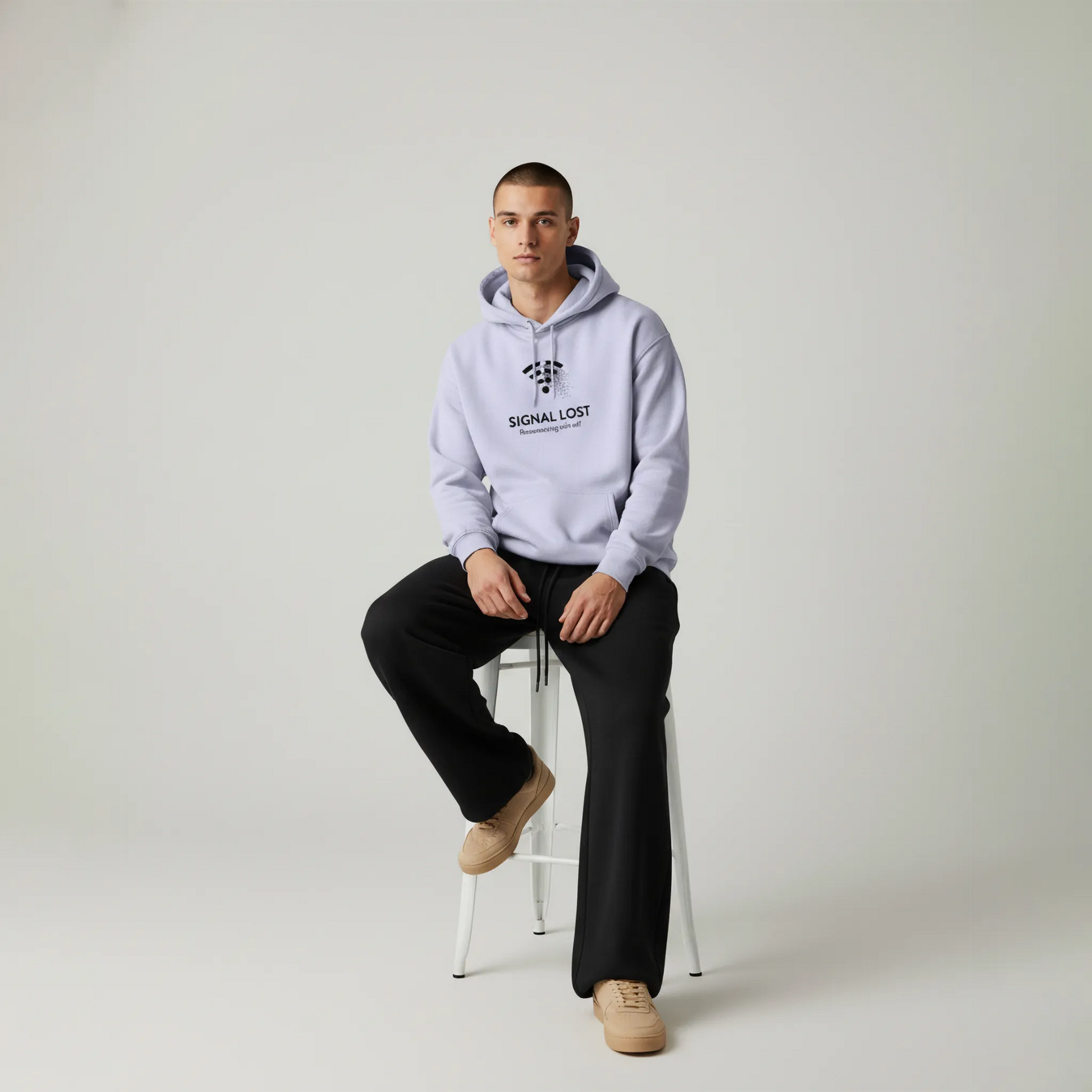 Signal Lost Hoodie: Lavender