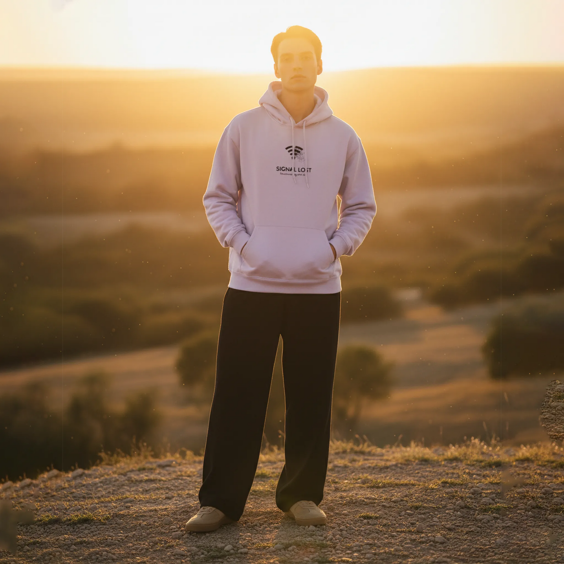 Signal Lost Hoodie: Pink