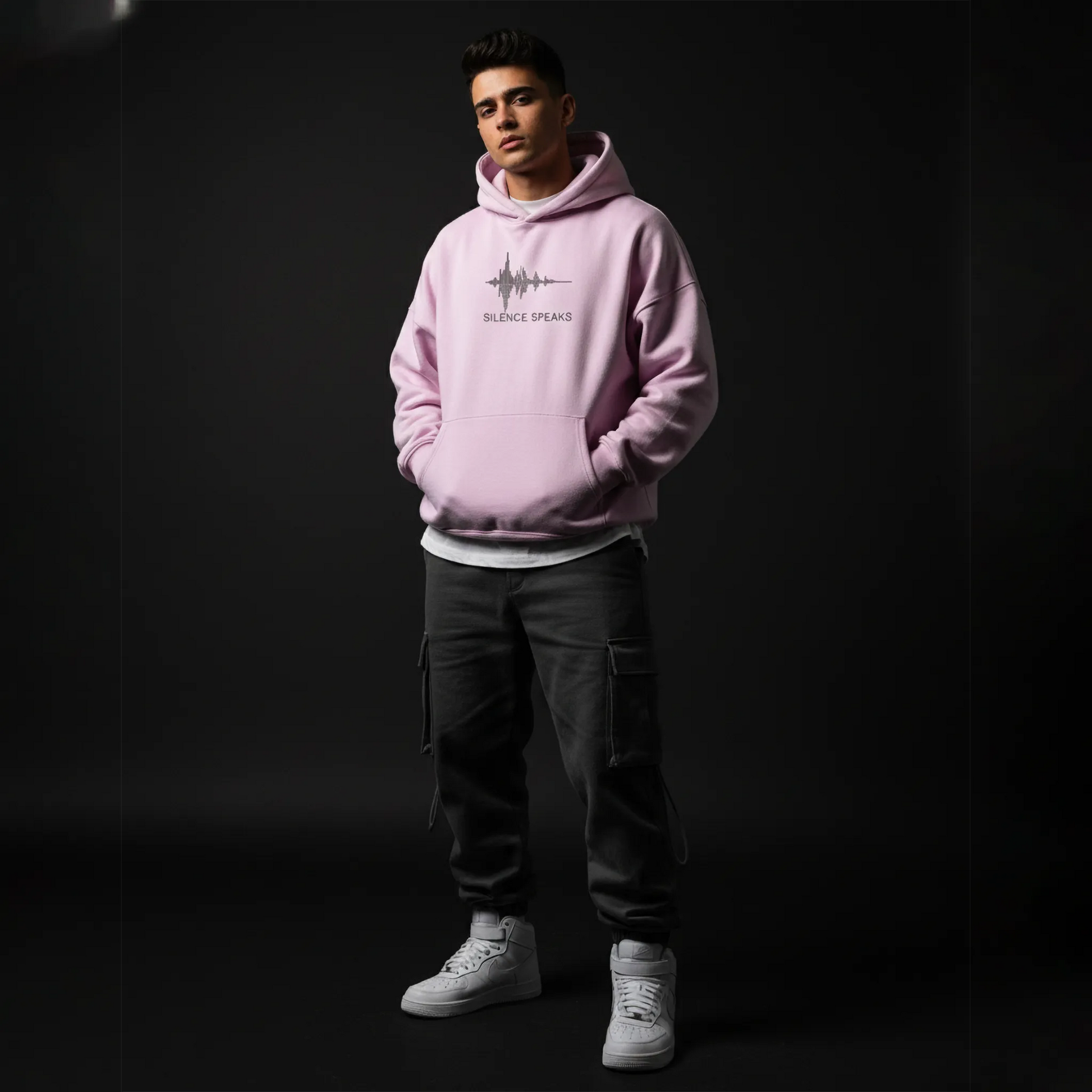Silence Speaks Hoodie: Pink