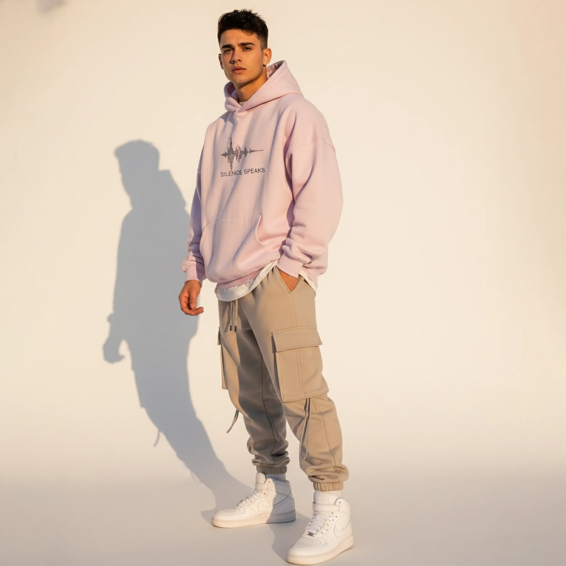 Silence Speaks Hoodie: Pink