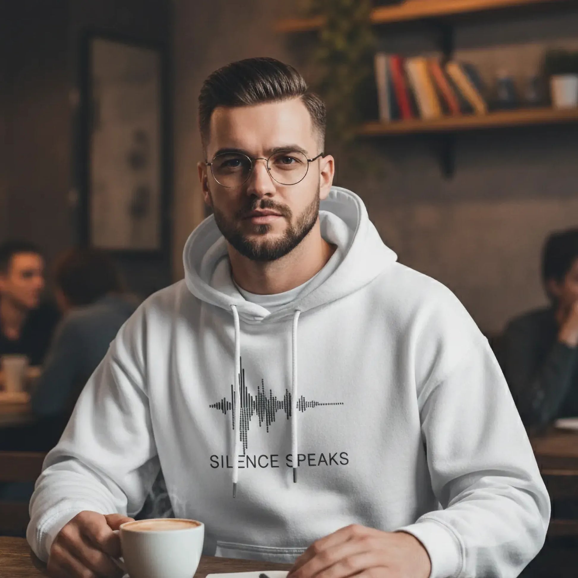 Silence Speaks Hoodie: White