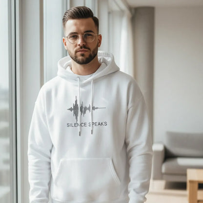 Silence Speaks Hoodie: White