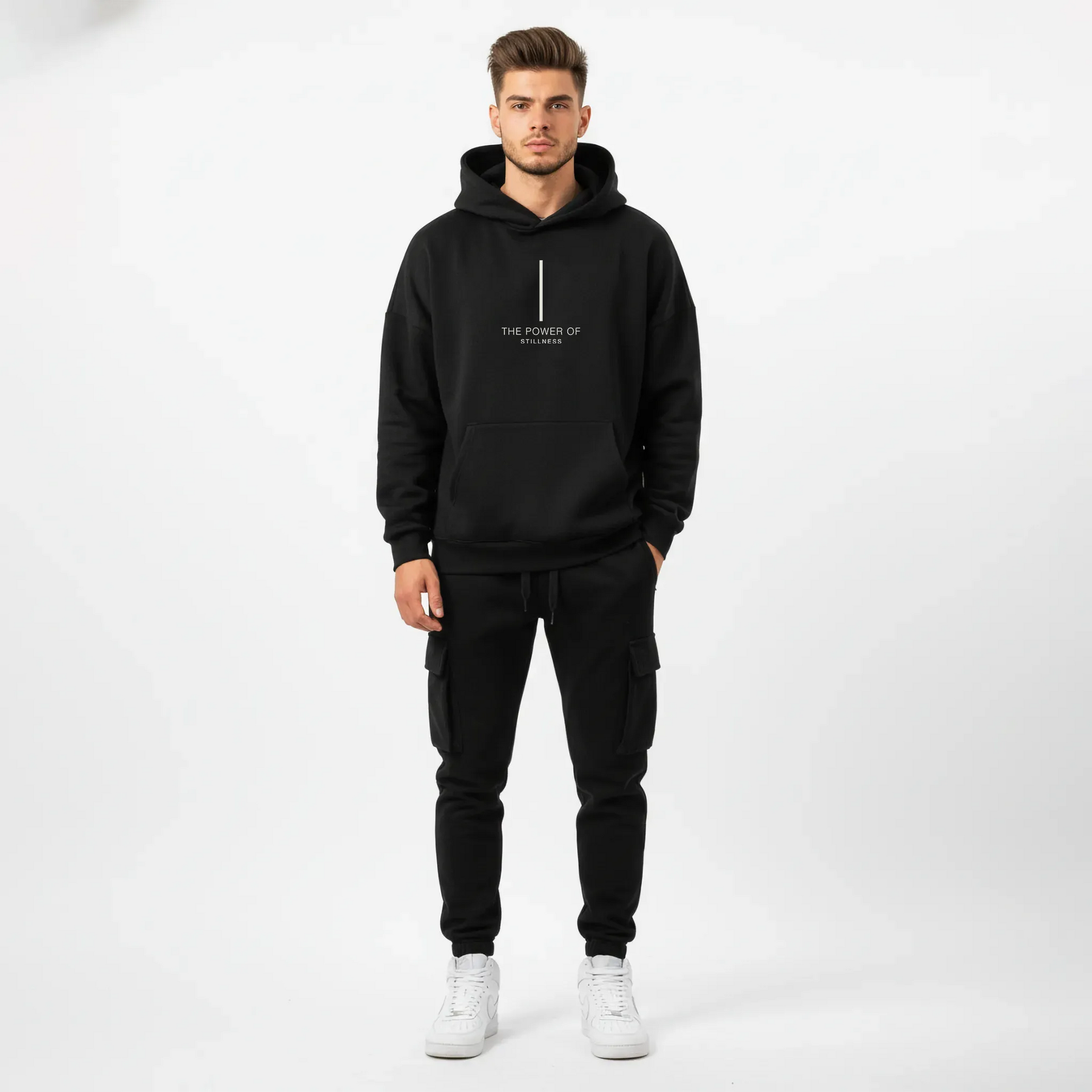 The Power of Stillness Hoodie: Black