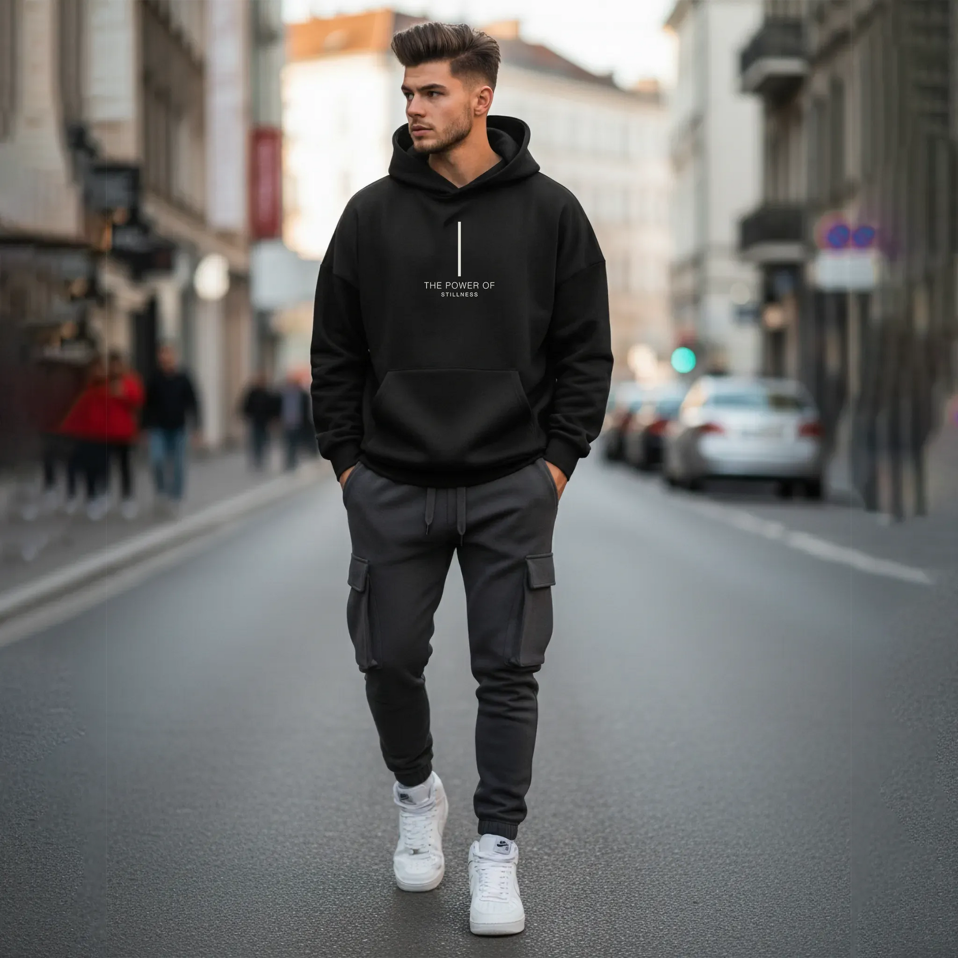 The Power of Stillness Hoodie: Black