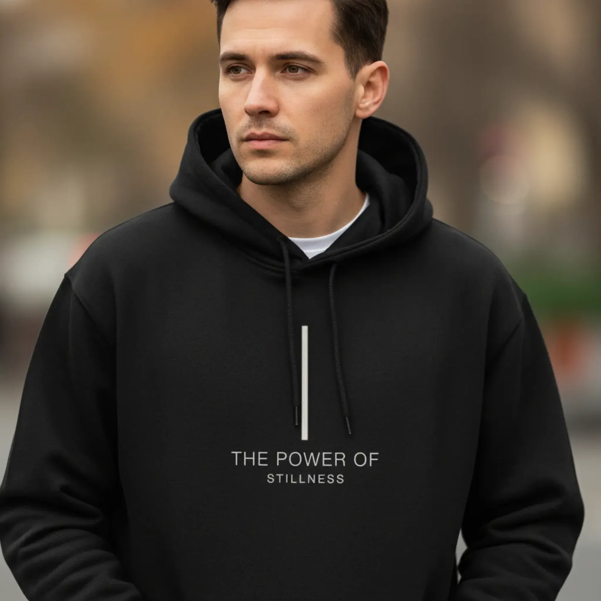 The Power of Stillness Hoodie: Black