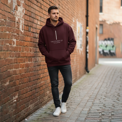The Power of Stillness Hoodie: Maroon