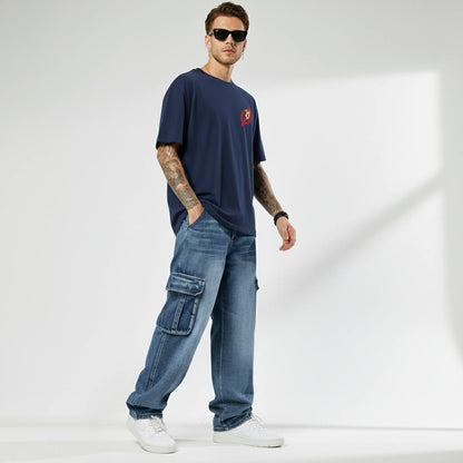 Iron Legacy – Minimal Avengers Mask Oversized T-Shirt Menswear
