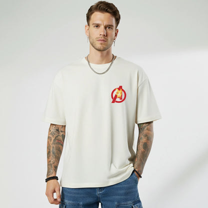 Iron Legacy – Minimal Avengers Mask Oversized T-Shirt Menswear