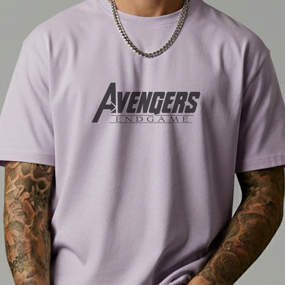 Endgame Mode – Minimal Heroes Logo Oversized T-Shirt Menswear