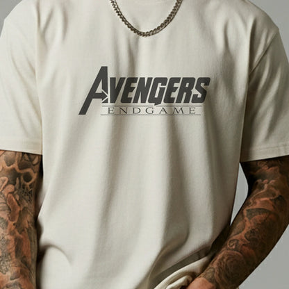 Endgame Mode – Minimal Heroes Logo Oversized T-Shirt Menswear