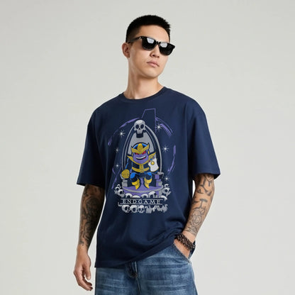 Thanos Supreme – Cute Villain Throne Oversized Graphic T-Shirt Menswear
