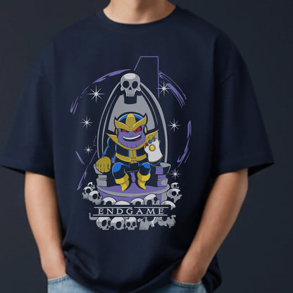 Thanos Supreme – Cute Villain Throne Oversized Graphic T-Shirt Menswear