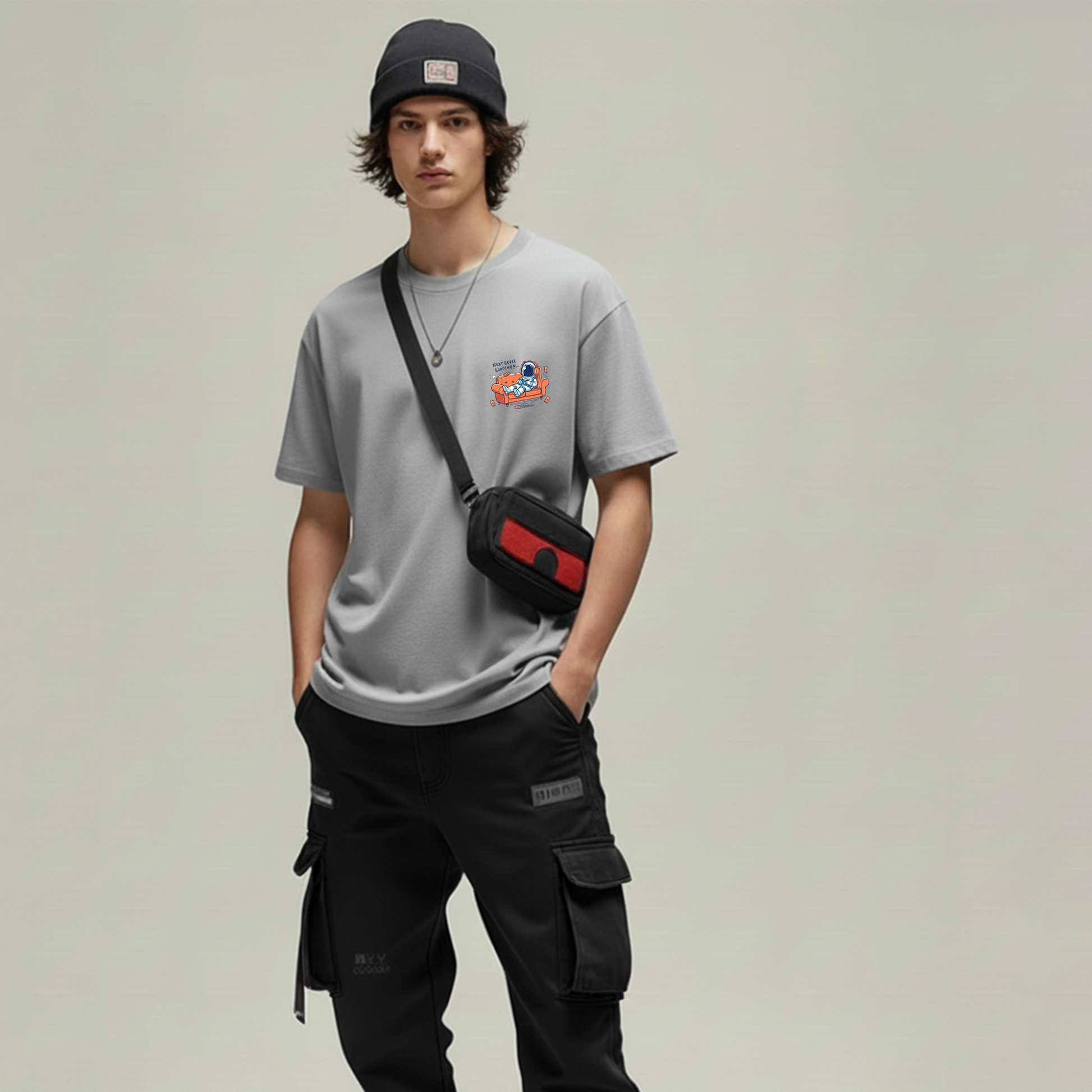 Next Level Loading!! – Gamer Astronaut Oversized Tee Menswear