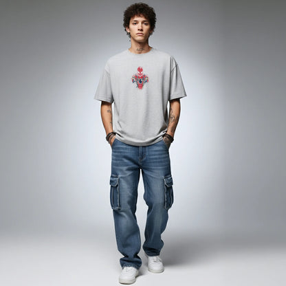Web Slinger Drip – Abstract Spider Hero Oversized T-Shirt Menswear