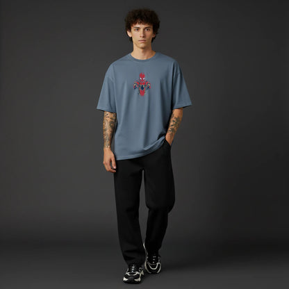 Web Slinger Drip – Abstract Spider Hero Oversized T-Shirt Menswear