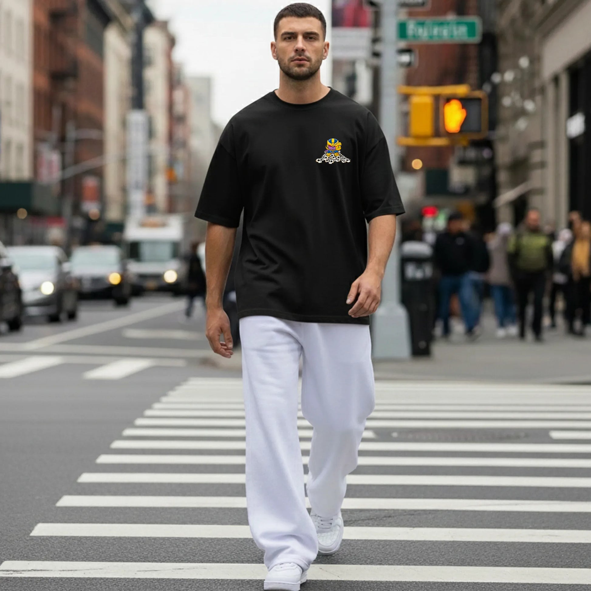 Thanos Cute – Mini Mad Titan Oversized Graphic T-Shirt Menswear