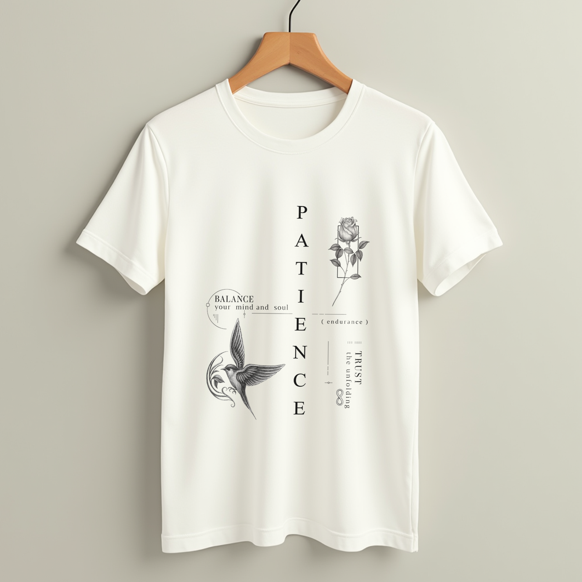 Patience – Minimal Graphic Terry Oversized Tee Menswear