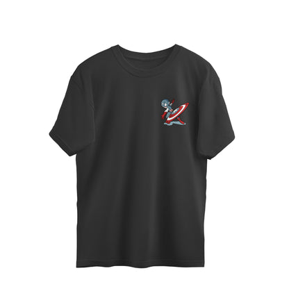 Captain Cute – Mini Super Soldier Oversized Graphic T-Shirt Menswear