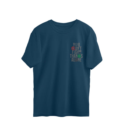 United Heroes – “You Can’t Fight Thanos Alone” Oversized Graphic T-Shirt Menswear