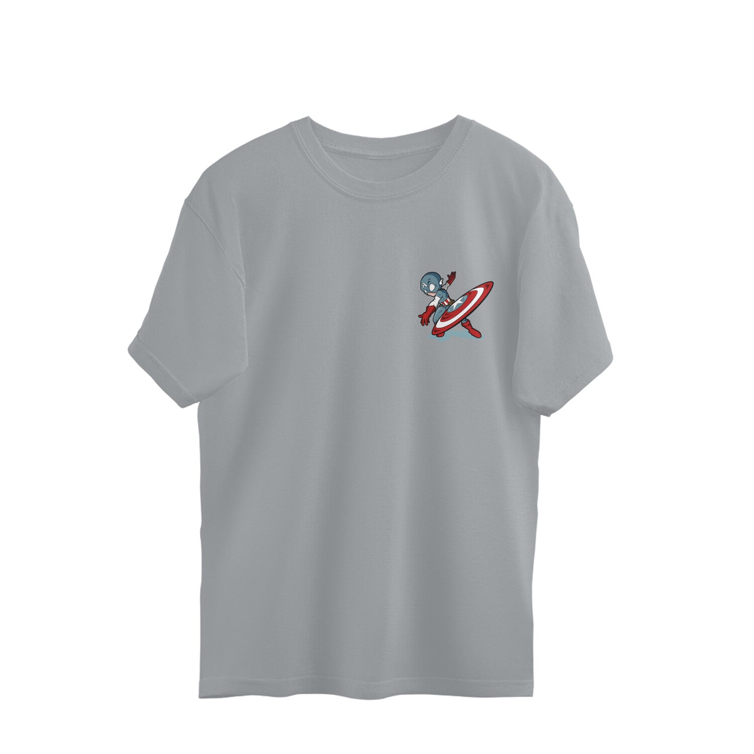 Captain Cute – Mini Super Soldier Oversized Graphic T-Shirt Menswear
