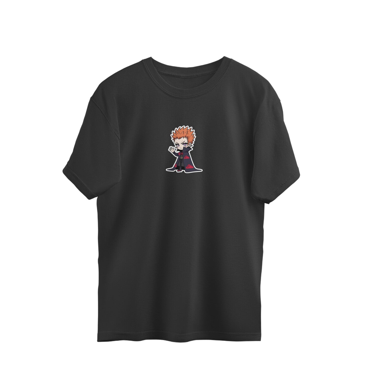 Chibi Reaper – Dark Hooded Anime Villain Oversized T-Shirt Mens Wear