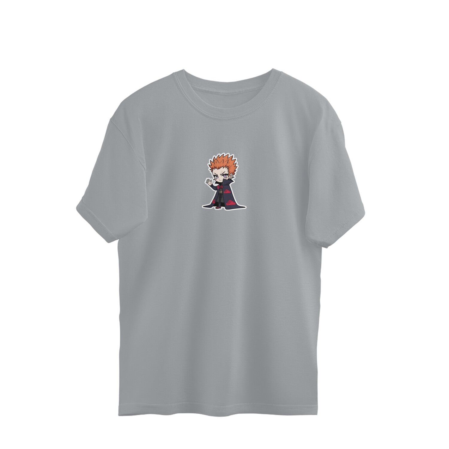 Chibi Reaper – Dark Hooded Anime Villain Oversized T-Shirt Mens Wear
