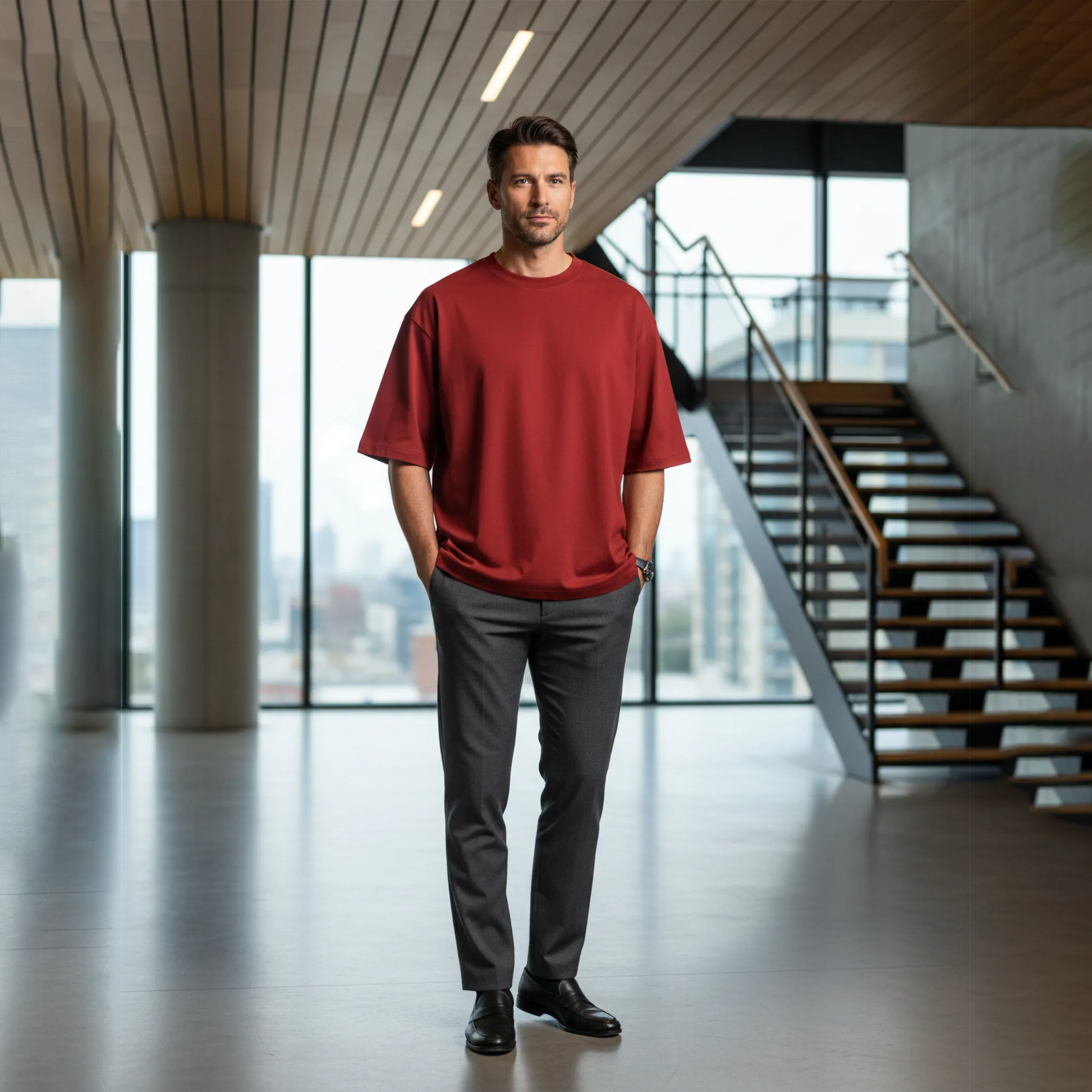Essential Solid Color Tee: Red